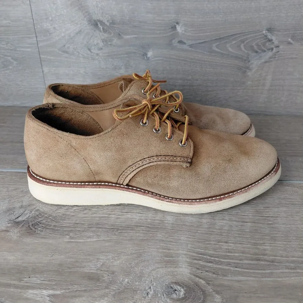 Red Wing 4534 Brown Foreman Hawthorne Suede Muleskinner Oxfords Shoes Mens 10.5